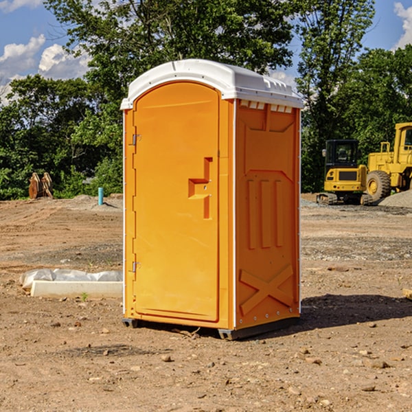 how often are the portable restrooms cleaned and serviced during a rental period in Newtown Square